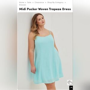 Torrid pucker woven trapeze dress size 2